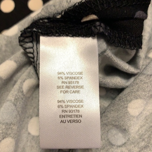 T Tahari black polka dot slit side tunic, NWT - Picture 9 of 11